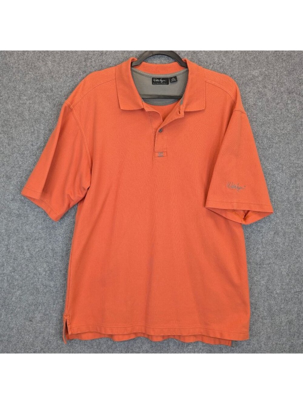 Walter Hagen Golf Shirt Mens Medium 100% PIMA COTTON Burnt Orange Polo Shirt
